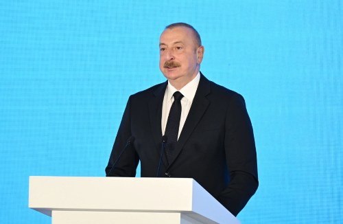 Prezident İlham Əliyev Şuşa sutəmizləyici qurğular kompleksinin açılışında iştirak edib