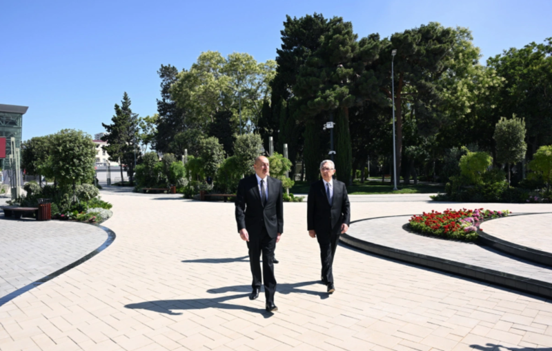 İlham Əliyev Nərimanov parkının açılışında iştirak edib
