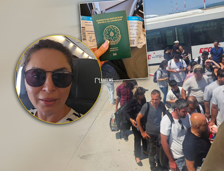 Azərbaycanlı aparıcı İzmirdəki yanğınlara görə 5 saat hava limanında qaldı - VİDEO