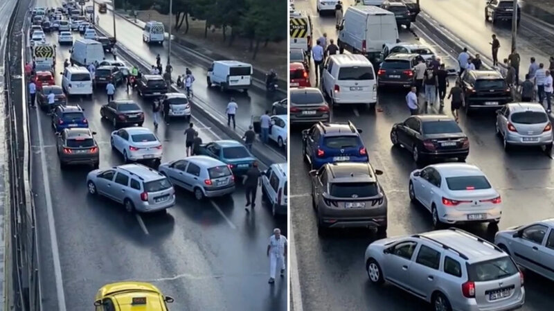 10 maşının qarışdığı zəncirvari qəza: Çoxlu yaralı var - VİDEO