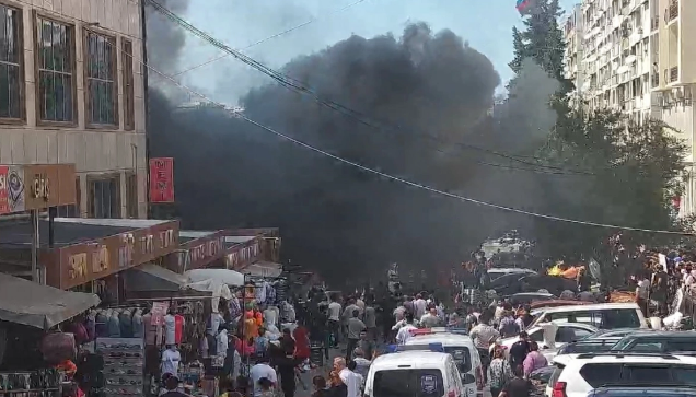 Bakının məşhur bazarının yaxınlığındakı yanğın söndürülüb