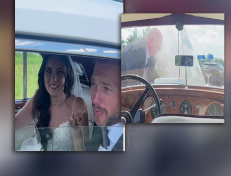 Müğənninin toy maşını tüstülədi - VİDEO