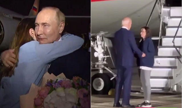Putin və Baydenin məhkumların mübadiləsi ilə azad edilənləri qarşılamalarının görüntüləri