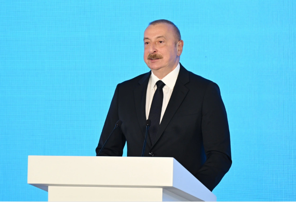 Prezident İlham Əliyev Astanada Şavkat Mirziyoyevin təltif olunması mərasimində iştirak edib