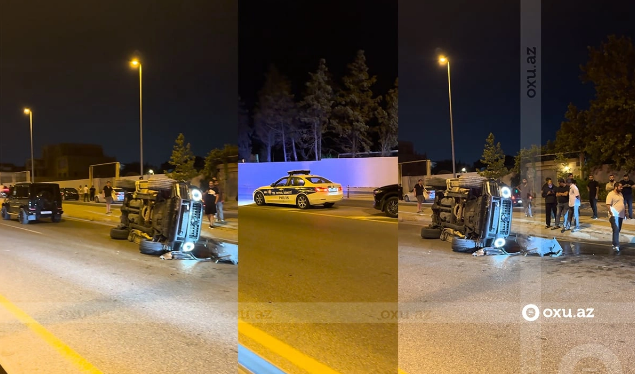 Bilgəh yolunda "Gelandewagen" aşdı