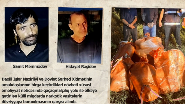 İki qurumdan birgə ƏMƏLİYYAT: 134 kiloqram narkotiklə yaxaladılar