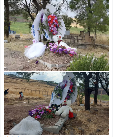 Narinin məzarının görüntüsü müzakirə yaratdı - FOTO