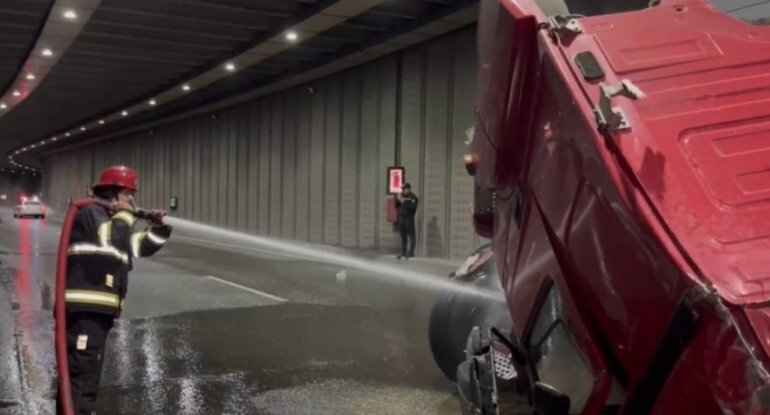 Bakıda partlayış həyəcanı yaradan qəza BAŞ VERDİ - VİDEO