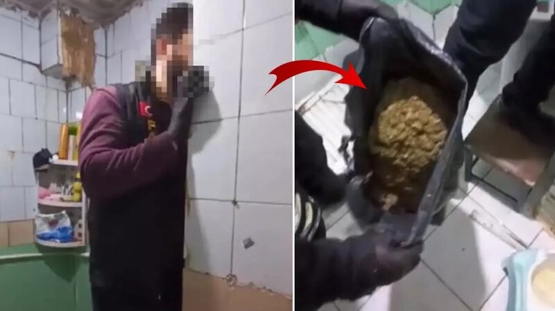 Küçədən keçən polis gələn qoxu nəticəsində evə basqın edərək, xeyli narkotik maddə ələ keçirib - VİDEO