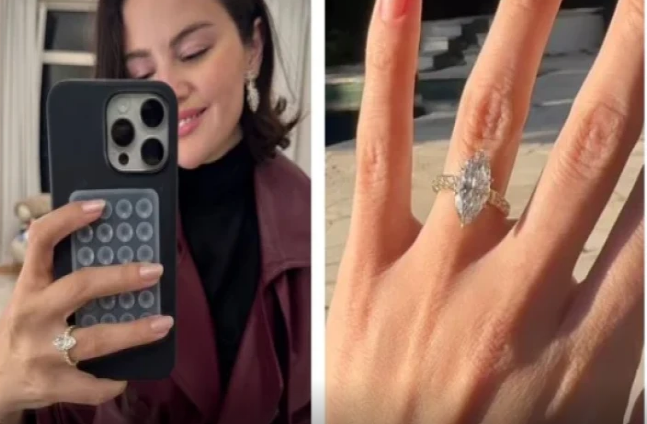 Selena Qomez 1 milyon dollarlıq nişan üzüyünü göstərdi