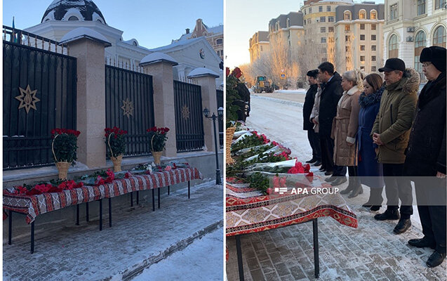 Hazırda Astanadakı səfirliyimizin önü - Foto