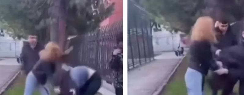 Azyaşlı qız dostunu vəhşicəsinə döydü - VİDEO