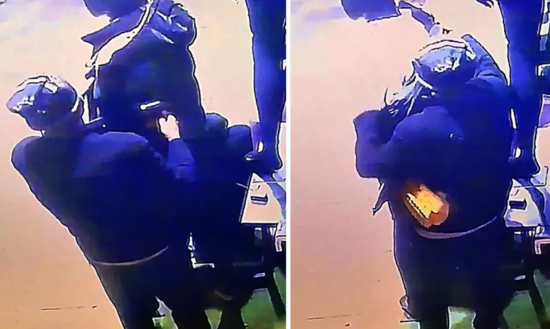 Görün cansız manekenin üzərindəki paltonu necə oğurladı - VİDEO