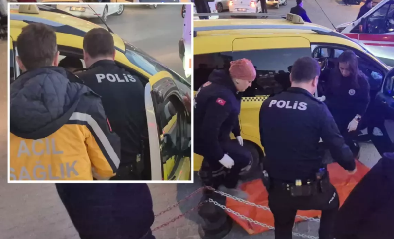 Taksidə yuxuya getdi, oyanmadı: Sürücü təşvişə düşdü - VİDEO