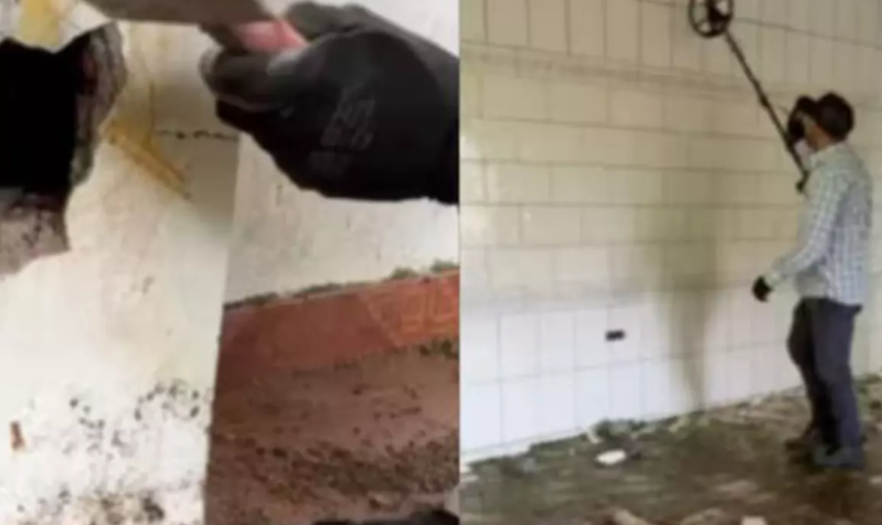 Dağılmış və tərk edilmiş evdən xəzinə tapdı - VİDEO