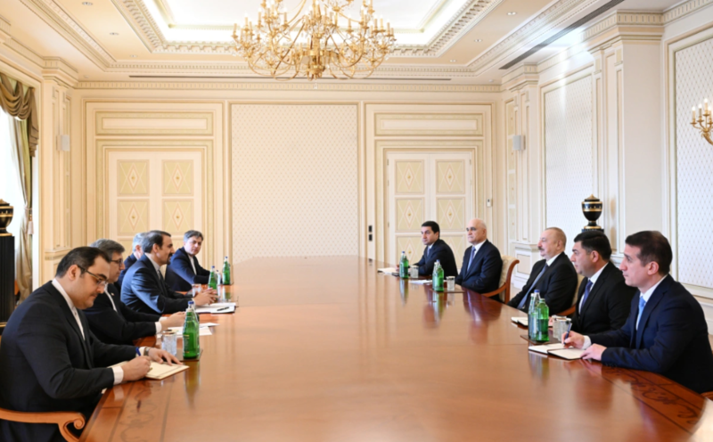 Azərbaycan Prezidenti İlham Əliyev İran prezidentinin siyasi məsələlər üzrə müşavirini qəbul edib