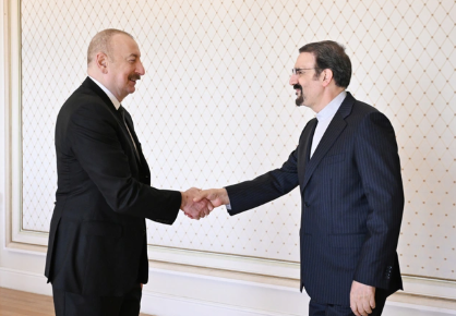 Azərbaycan Prezidenti İlham Əliyev İran prezidentinin siyasi məsələlər üzrə müşavirini qəbul edib