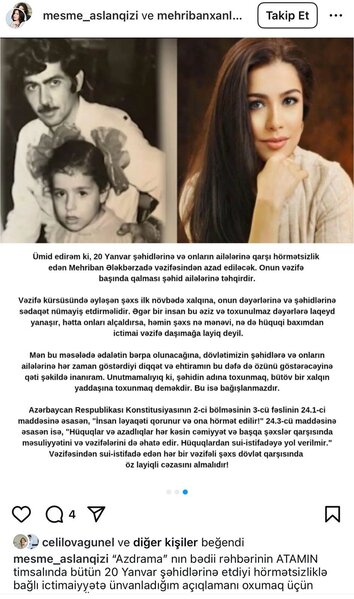 Baş rejissor şəhid qızını təhqir etdi: "İndiyə 20 Yanvar qalar?" - FOTOLAR