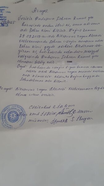 Doğum evində anasının adı səhv yazıldı - Məktəbə qeydiyyata düşə bilmir