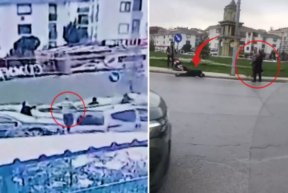 Yolda mübahisə etdiyi şəxsi tapança ilə vuran iş adamı həbs olundu - VİDEO