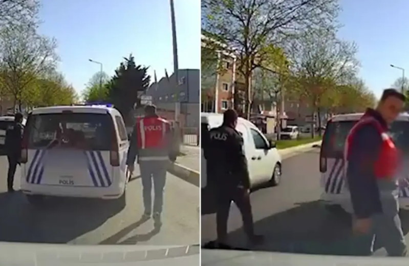 Polis kuryerə: "Onsuz da əsəbləşmişəm, başından güllələyəcəm"