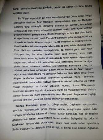 Göygöl rayonunda Azər Hacıyevin aqrar sektorda hökmü və özbaşınalıqları - FOTO