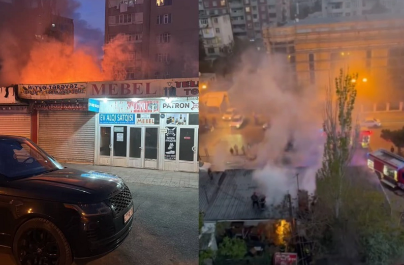 Bakıda daha bir YANĞIN: "Şamaxinka"da kitabxana yandı
