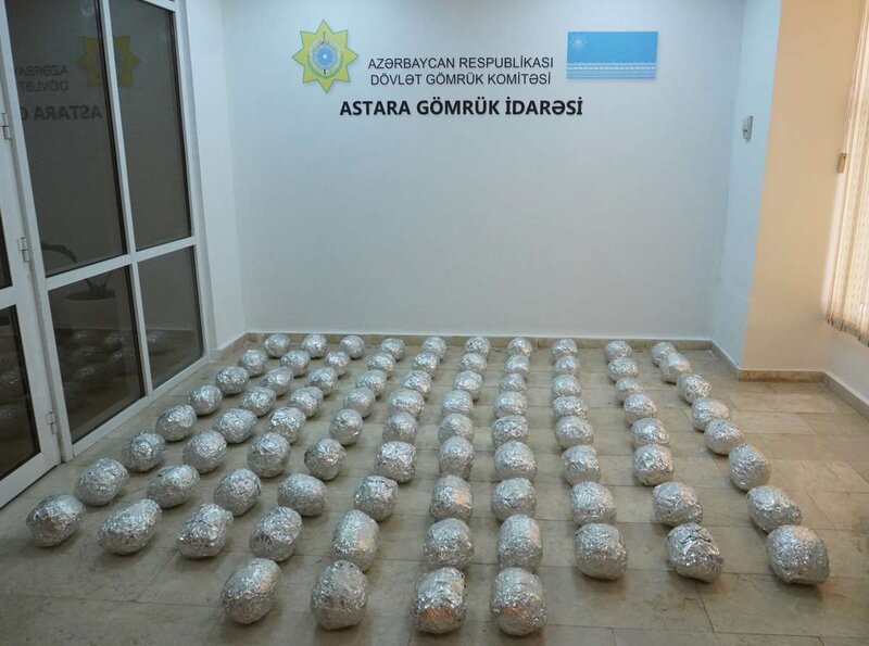 Astarada qarpızların içindən 63 kq narkotik çıxdı - Foto