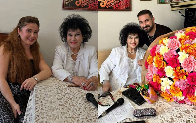 Zeynəb Xanlarova ilə görüşdülər - Fotolar