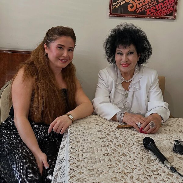 Zeynəb Xanlarova ilə görüşdülər - Fotolar