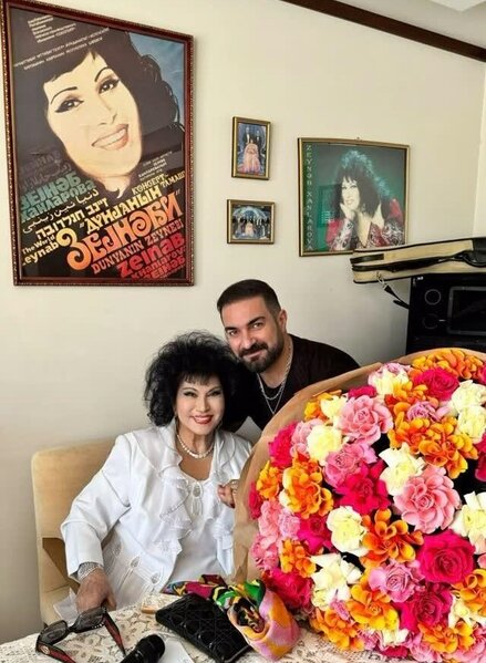 Zeynəb Xanlarova ilə görüşdülər - Fotolar