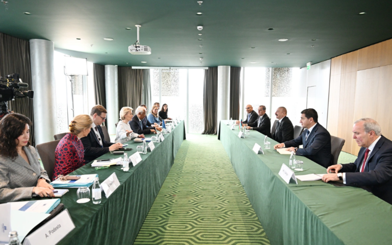 İlham Əliyevin Tiranada Antonio Koşta və Ursula fon der Lyayen ilə görüşü olub