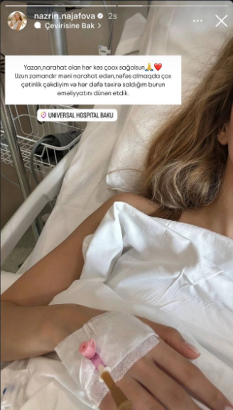 Xalq artistinin bloger qızı əməliyyat olundu