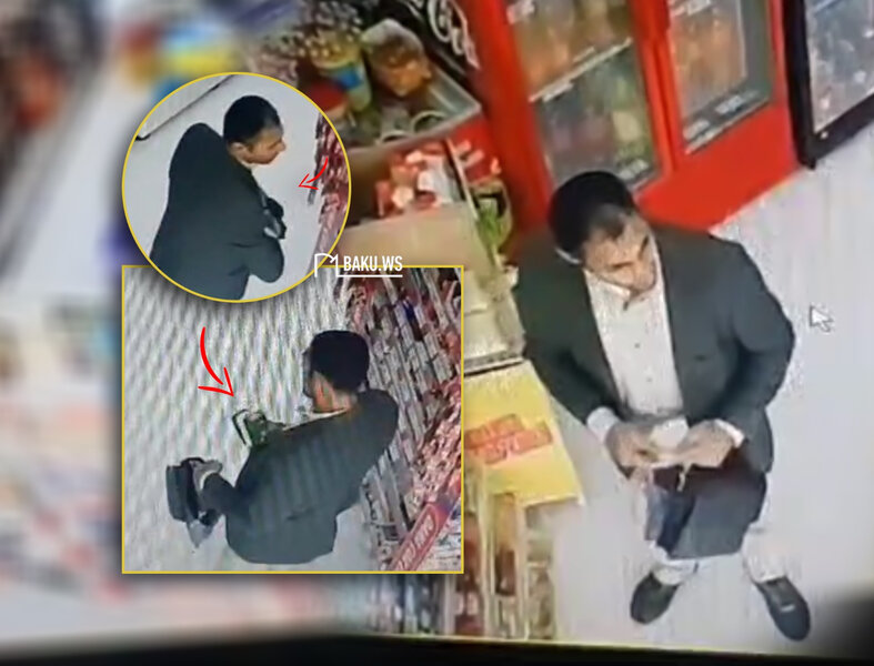 Bakıda kişi marketdən 175 manatlıq şokolad oğurladı - ANBAAN VİDEO