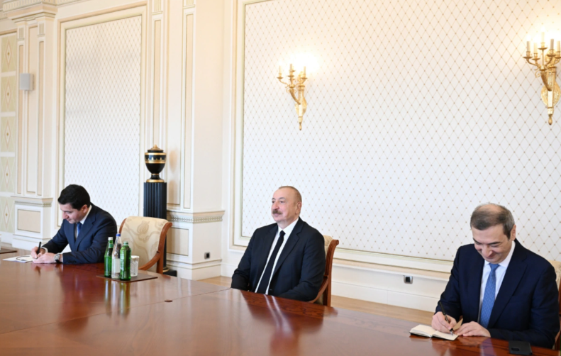 Prezident İlham Əliyev Şimali Makedoniya Assambleyasının sədrini qəbul edib