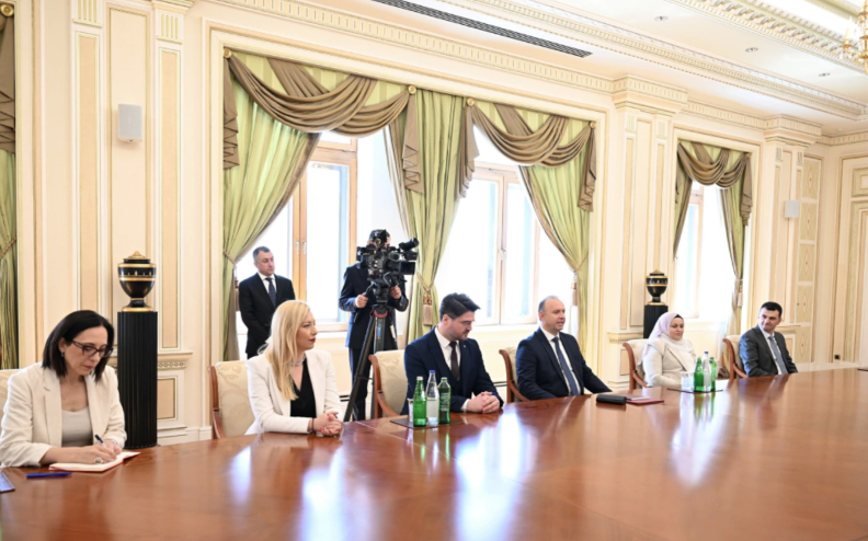 Prezident İlham Əliyev Şimali Makedoniya Assambleyasının sədrini qəbul edib