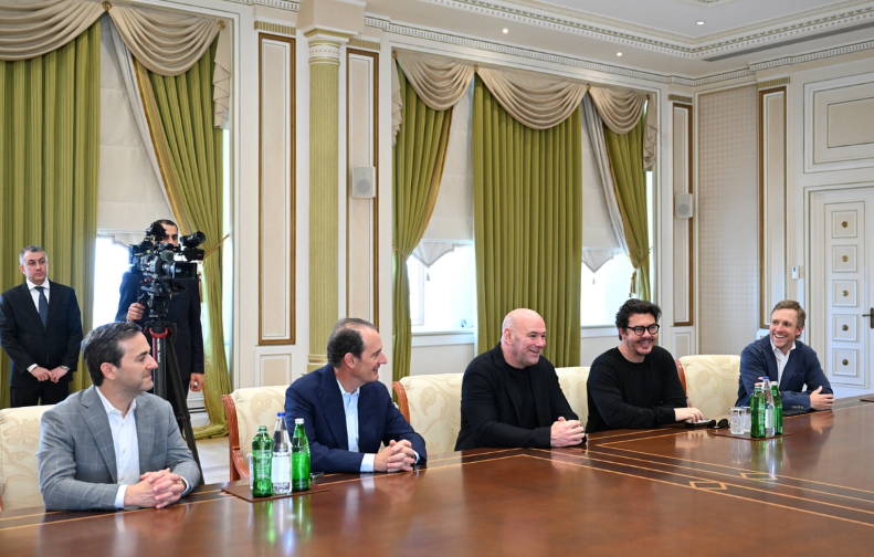 İlham Əliyev UFC-nin prezidentini qəbul edib