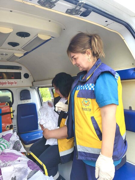 Kəlbəcər sakini evdə doğuş etdi - Fotolar