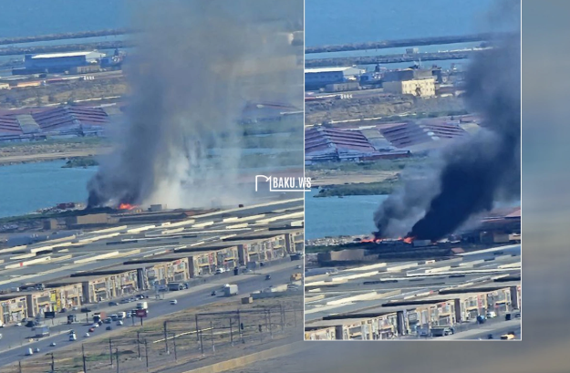 Bakıda daha bir ərazi YANIR