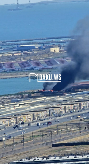 Bakıda daha bir ərazi YANIR