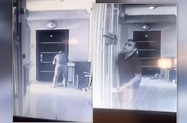 Bakıda naməlum kişi binanın blokunda sakinlərə qorxulu anlar yaşatdı - GÖRÜNTÜLƏR