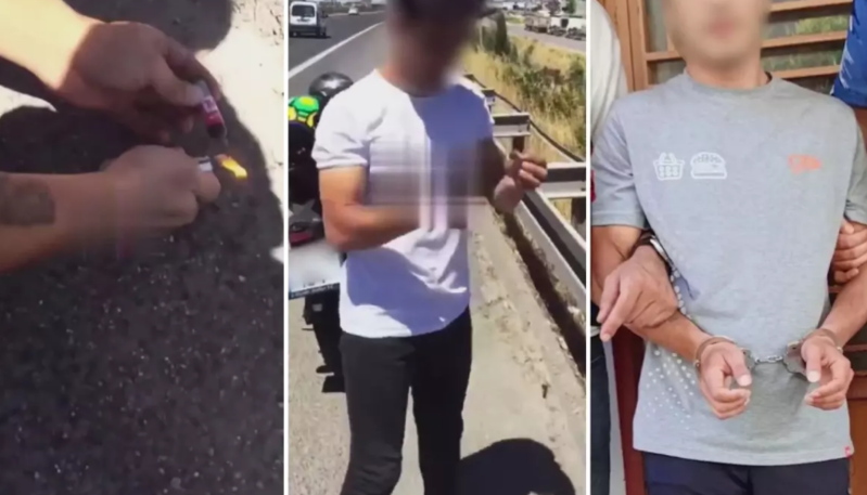 Otlaq sahəyə partlayıcı qurğu ataraq yanğın çıxarmağa cəhd etdi - VİDEO