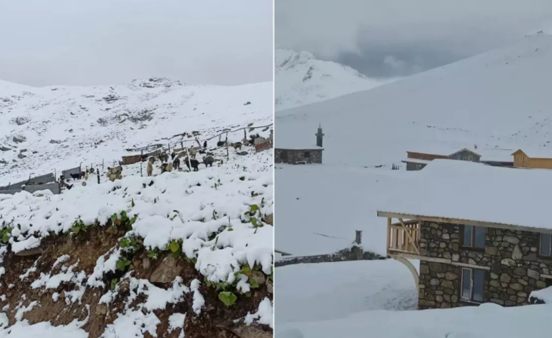 İyul ayı olmasına baxmayaraq, bu üç bölgəyə qar yağdı