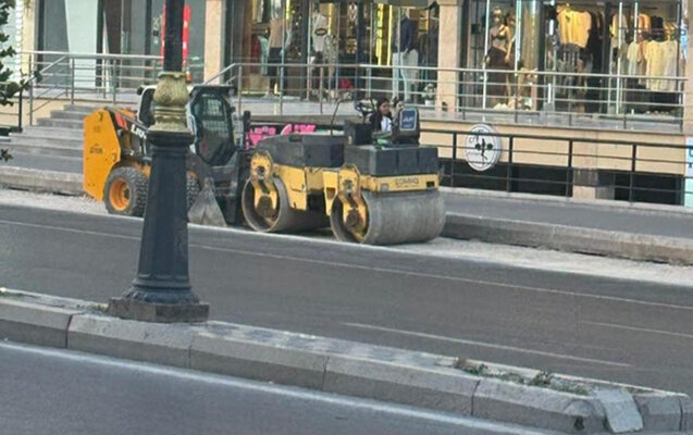 Sakinlərin narazılığına səbəb olan səki - Bərpa ediləcək