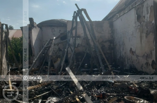 Gəncədə PARTLAYIŞ baş verən evdən GÖRÜNTÜLƏR