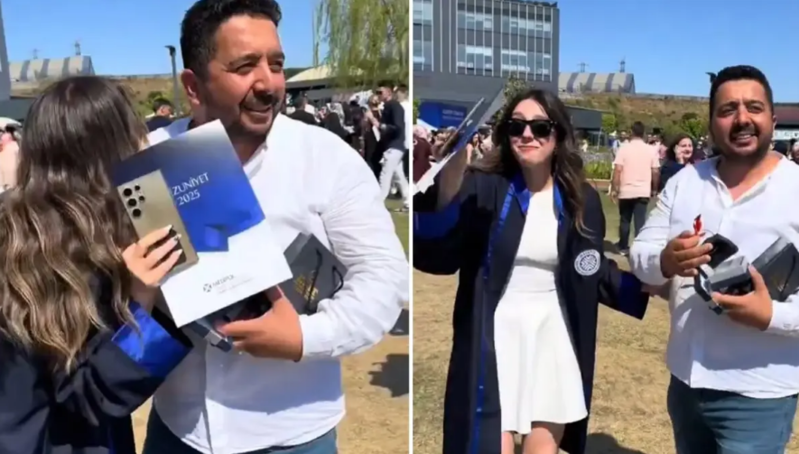 Ata-qız anı yanlış anlaşıldı, sevincli məqam marağa səbəb oldu - VİDEO