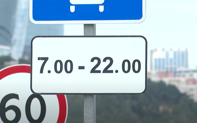 Avtobus zolağına axşam 10-dan sonra girsə də, cərimələndi - Video