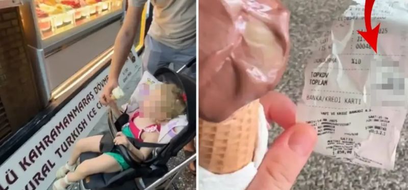 İki top dondurmaya ödədiyi məbləğ hər kəsi təəccübləndirdi - VİDEO