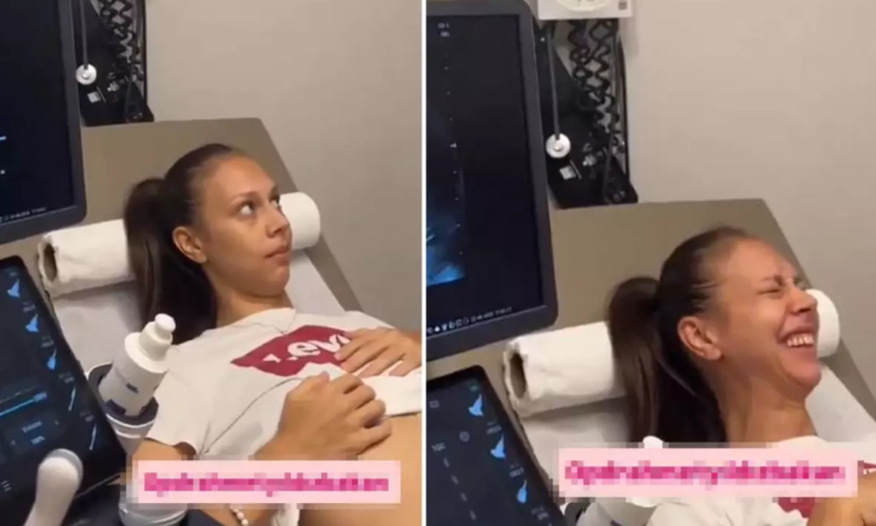 Hamilə olduğunu öyrənən qadının reaksiyası gülüş doğurdu - VİDEO