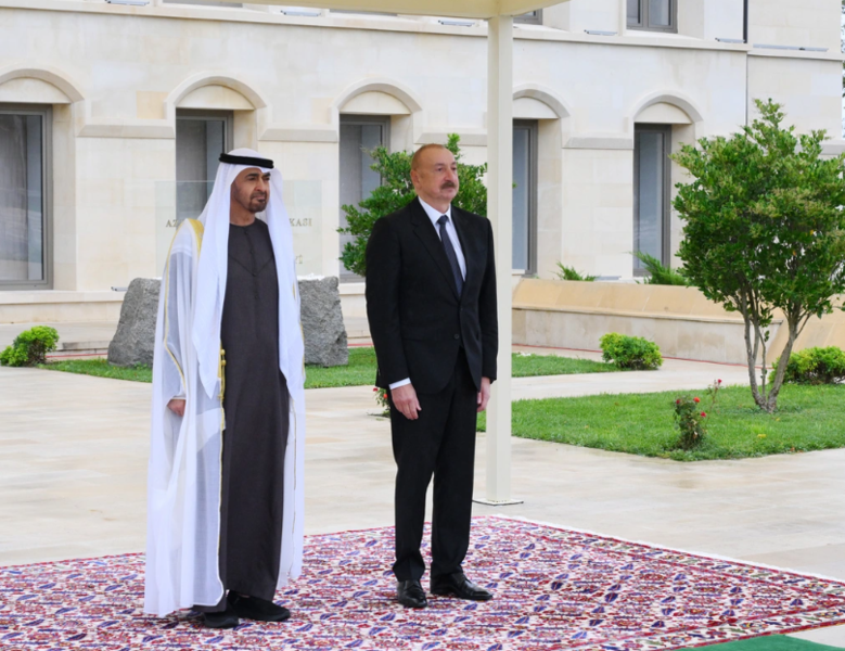 BƏƏ prezidentinin Şuşada rəsmi qarşılanma mərasimi olub